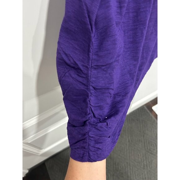 Coldwater Creek NWT Purple Sequin Embellished Short Sleeve Ruched Top Sz 3X - Picture 4 of 12